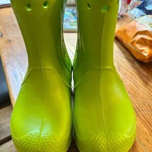 CROCS Kids Neon Green Rain Boots size 11